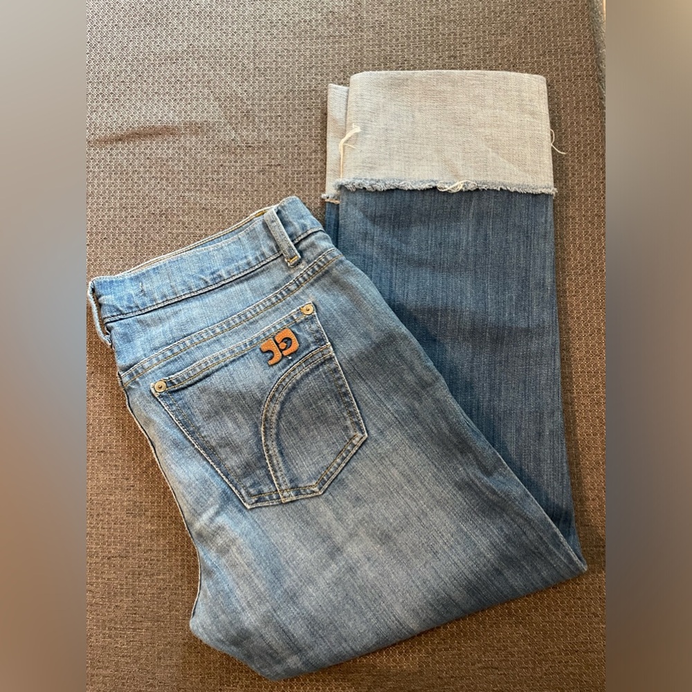 Joes Jeans Wide Raw Cuff Kicker Distressed Jeans Size 29